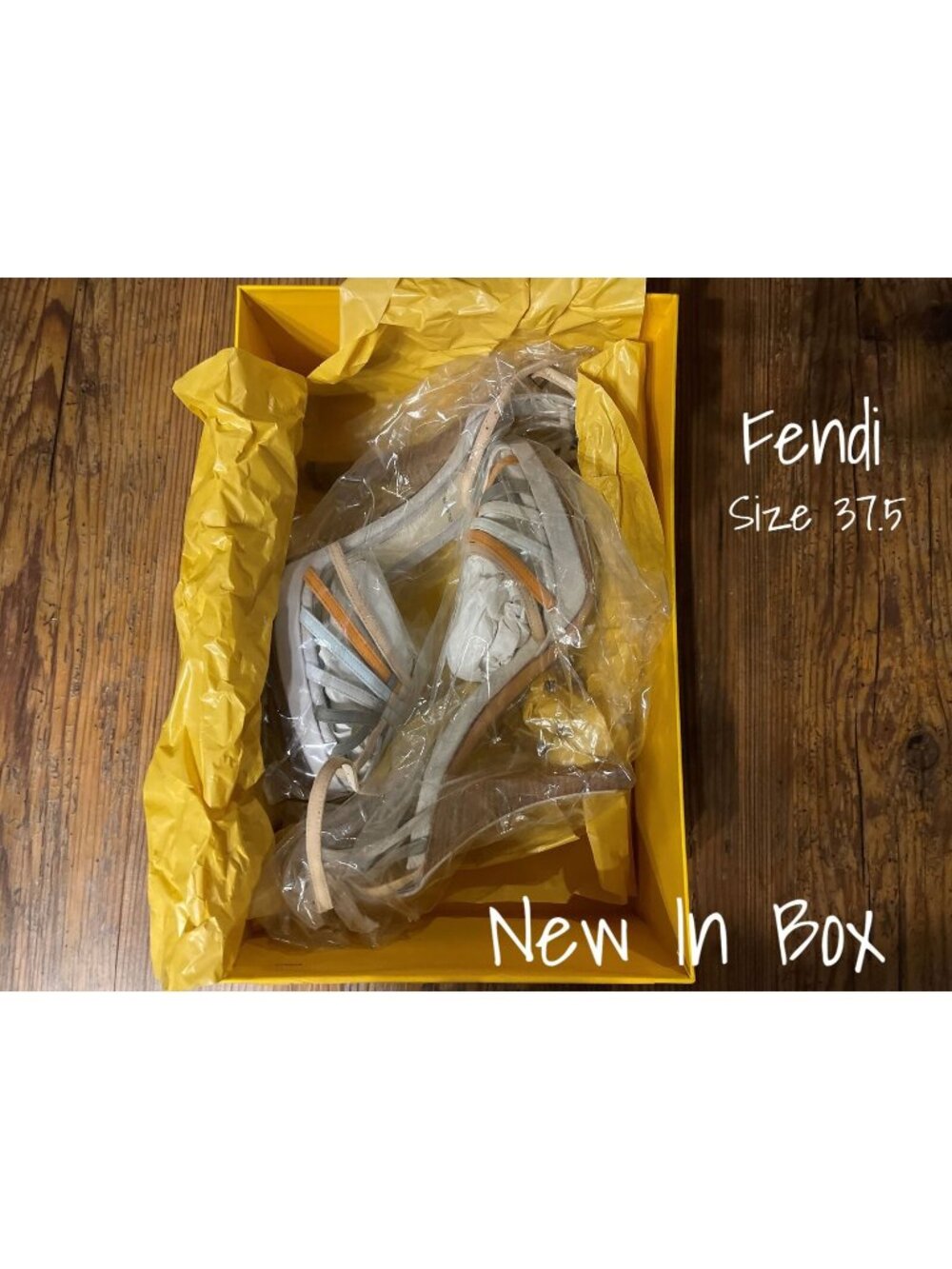 Fendi Platform Suede Sandals Sex and the City Style 37.5 EU - 7.5 US New In Box